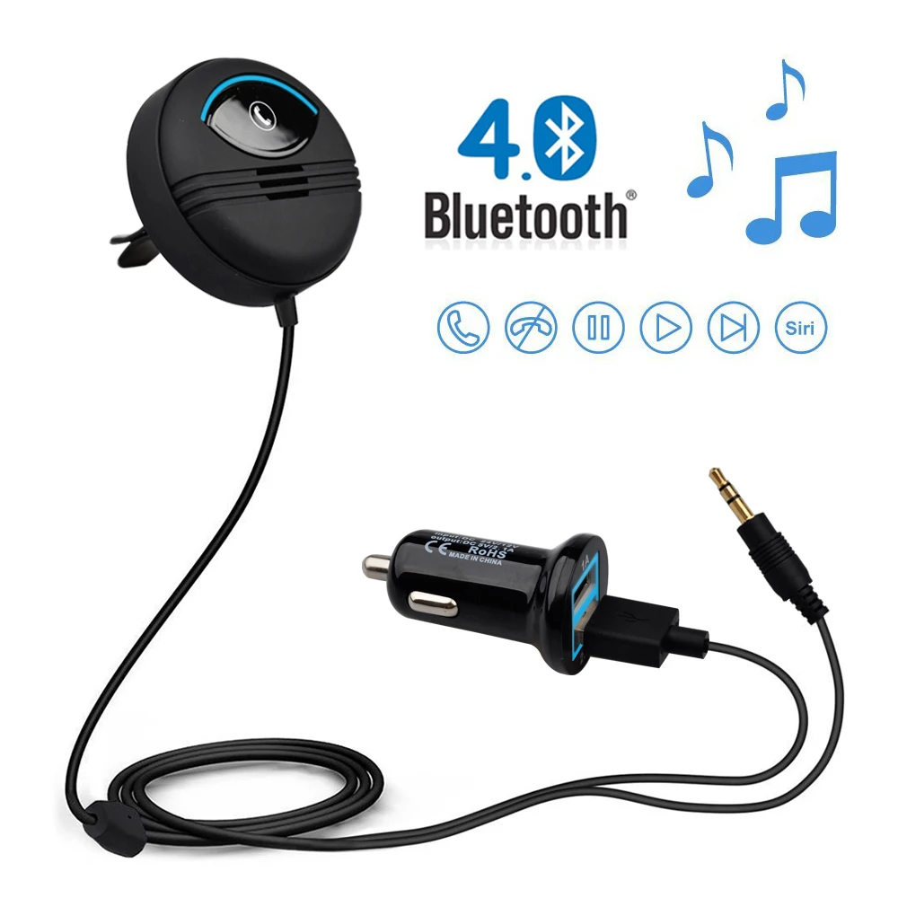 Auto Connect AUX Bluetooth Handsfree Car Kit Car Hand-free Bluetooth Version 4.1 Built-in Audio Noise Isolation Chip Display
Auto Connect AUX Bluetooth Handsfree Car Kit Car Hand-free Bluetooth Version 4.1 Built-in Audio Noise Isolation Chip Display