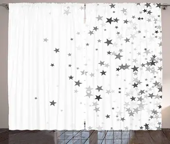 Stars Curtains Falling Stars Pattern Greyscale Composition Celebration Party Inspired Design Living Room Bedroom Window Drapes
Stars Curtains Falling Stars Pattern Greyscale Composition Celebration Party Inspired Design Living Room Bedroom Window Drapes