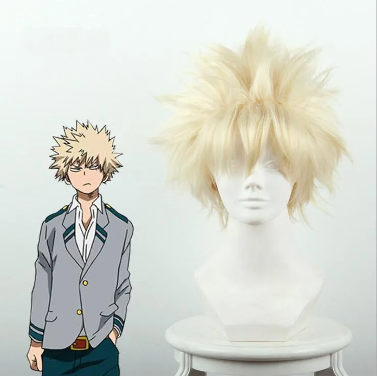 Boku No Hero Academia Bakugou Katsuki Cosplay Wig 35cm Short Straight Anime Costume Party Heat Resistant Synthetic Wig Blond
Boku No Hero Academia Bakugou Katsuki Cosplay Wig 35cm Short Straight Anime Costume Party Heat Resistant Synthetic Wig Blond