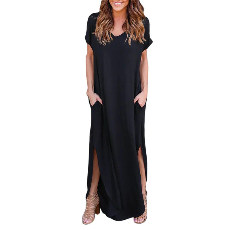 Dresses Fashion Women Dress Loose Summer Beach Gallus Loose Short Sleeves Floor-Length Long Dress Beach Dresses Female Vestidos
Dresses Fashion Women Dress Loose Summer Beach Gallus Loose Short Sleeves Floor-Length Long Dress Beach Dresses Female Vestidos