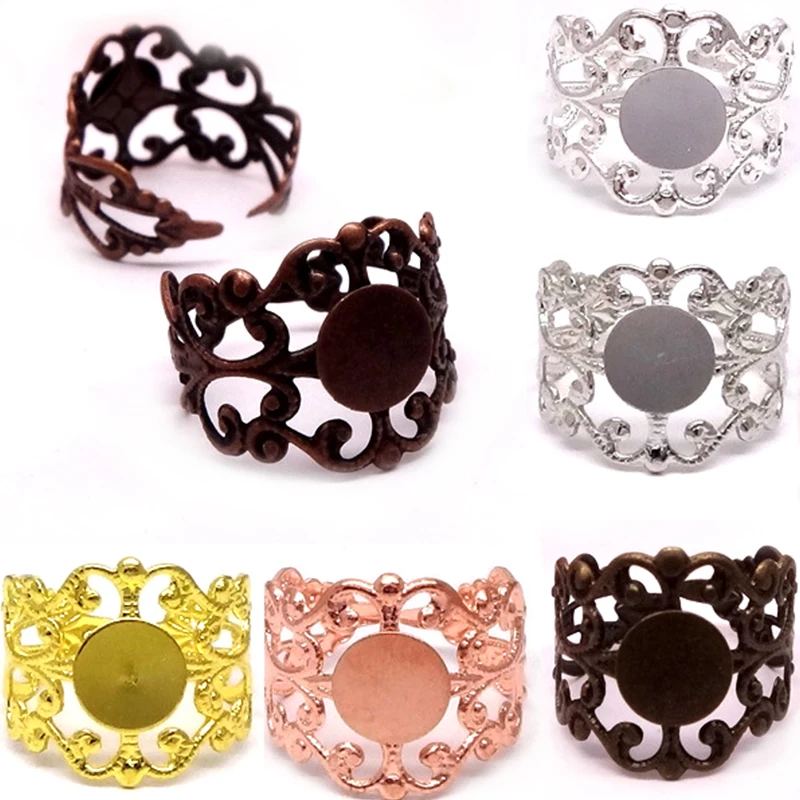 10pcs Antique Bronze Ring Settings Lace Ring Blank Tray Setting Base for 8mm Glass Cabochon DIY Jewelty Making
10pcs Antique Bronze Ring Settings Lace Ring Blank Tray Setting Base for 8mm Glass Cabochon DIY Jewelty Making