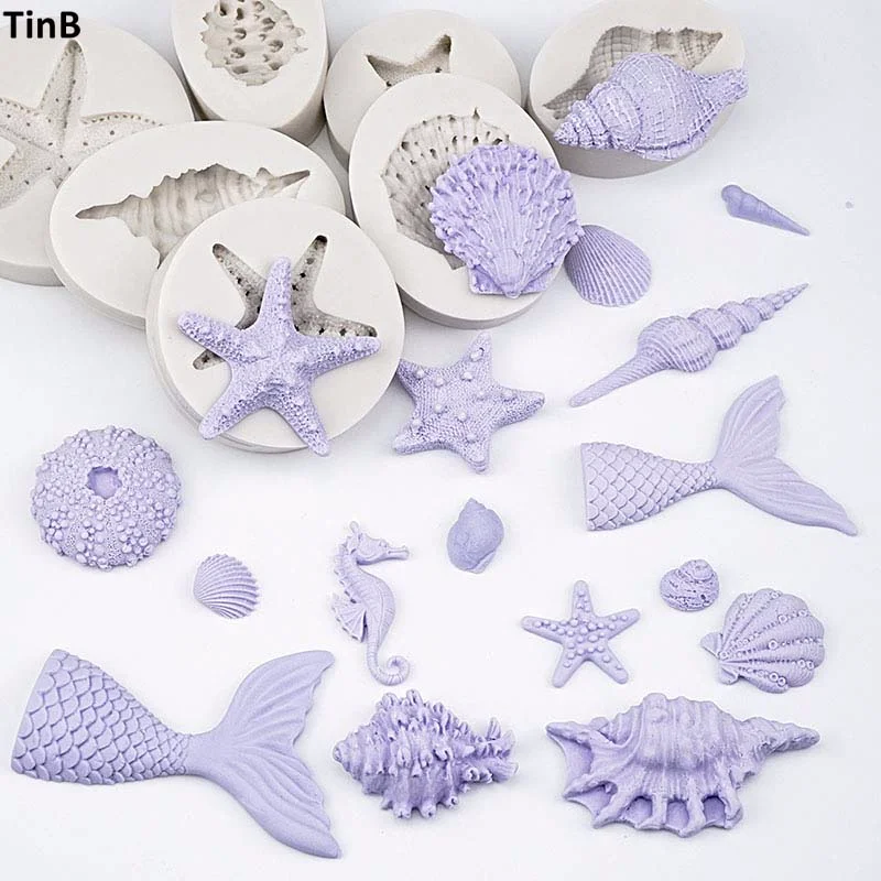 3D Mermaid Tail Silicone Molds Shell Starfish Soap Mold Cake Decoration Sugar Craft Tools Candle Moulds DIY Craft Fondant Molds
3D Mermaid Tail Silicone Molds Shell Starfish Soap Mold Cake Decoration Sugar Craft Tools Candle Moulds DIY Craft Fondant Molds
