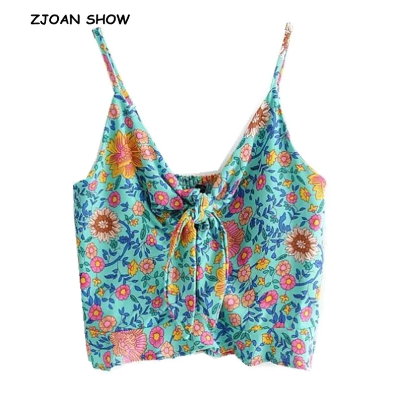 2019 Bohemian Sexy Bow Tied V neck Floral Short Tank Top Women Elastic Back Backless Casual Camisole Cropped Top Summer Cami Top
2019 Bohemian Sexy Bow Tied V neck Floral Short Tank Top Women Elastic Back Backless Casual Camisole Cropped Top Summer Cami Top