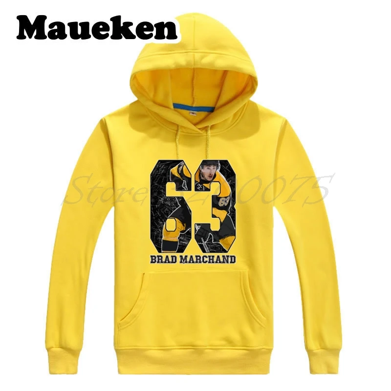 

Men Hoodies 63 Brad Marchand Boston Sweatshirts Hooded Thick for fans gift Autumn Winter W17101303