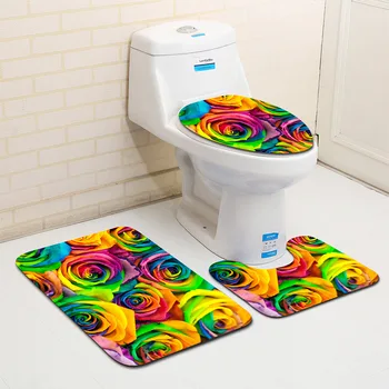 Honlaker 3Pcs/Set HD Printing and Dyeing Flowers Bathroom Toilet Anti-Slip Mat Soft Absorbent Bath Mat Carpet
Honlaker 3Pcs/Set HD Printing and Dyeing Flowers Bathroom Toilet Anti-Slip Mat Soft Absorbent Bath Mat Carpet