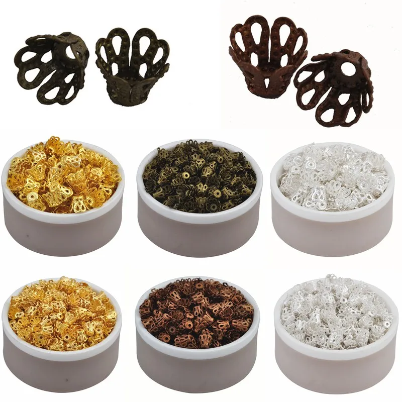 LNRRABC New 5*6mm 200 pcs/lot Gold & Silver & Bronze & Brown Plated Flower End Beads Caps Charms Free Shipping Wholesale
LNRRABC New 5*6mm 200 pcs/lot Gold & Silver & Bronze & Brown Plated Flower End Beads Caps Charms Free Shipping Wholesale
