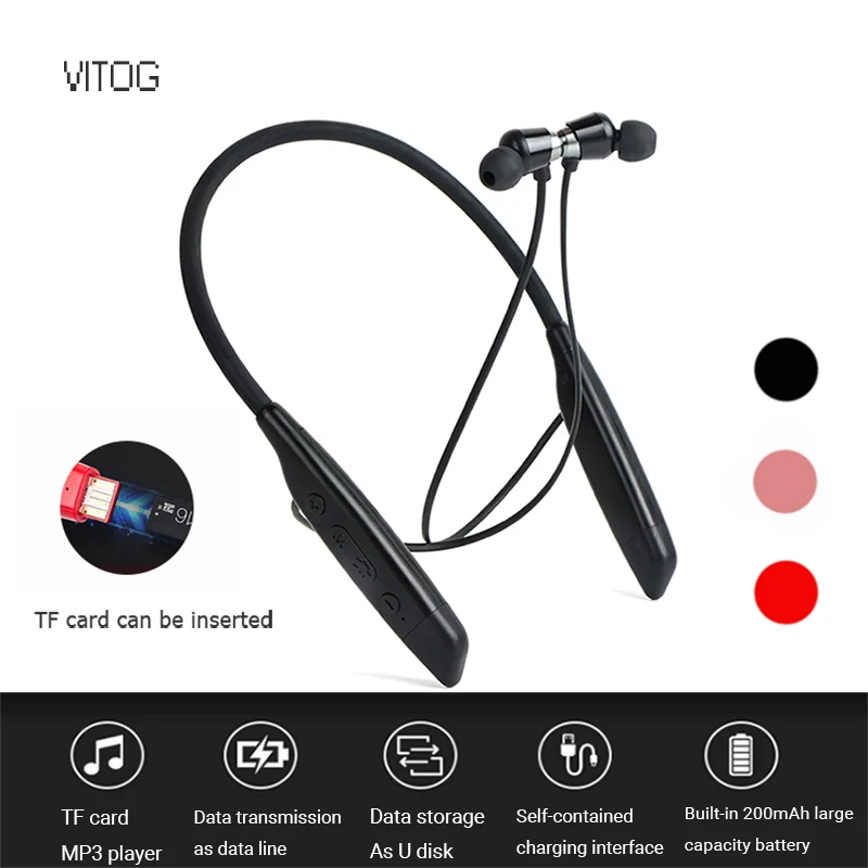 VITOG 680 Neckband Bluetooth Headset Earphone Wireless Sport Earbud Support TF Card MP3 Stereo Bass with Mic for Iphone Android
VITOG 680 Neckband Bluetooth Headset Earphone Wireless Sport Earbud Support TF Card MP3 Stereo Bass with Mic for Iphone Android