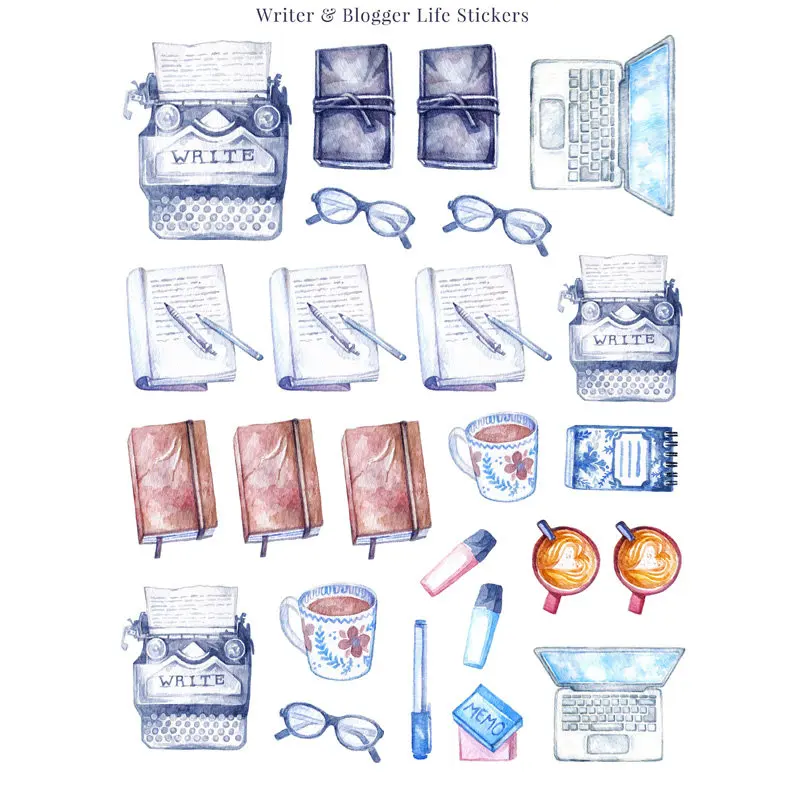 2 PCS Writer Blogger Life Deco Scrapbook Bullet Journal Stationery Stickers Planner Calendar Agenda School Art Craft Supplies
2 PCS Writer Blogger Life Deco Scrapbook Bullet Journal Stationery Stickers Planner Calendar Agenda School Art Craft Supplies