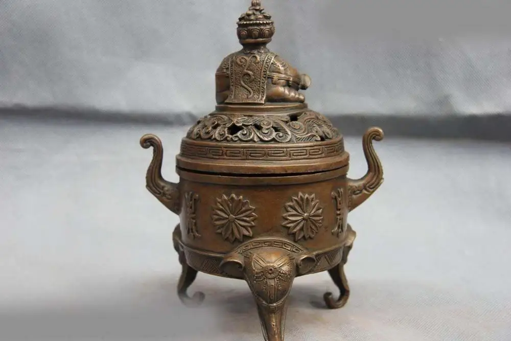 8 Buddhism Copper Bronze Elephant Longevity treasure bowl incense burner Censer SD 506
8 Buddhism Copper Bronze Elephant Longevity treasure bowl incense burner Censer SD 506