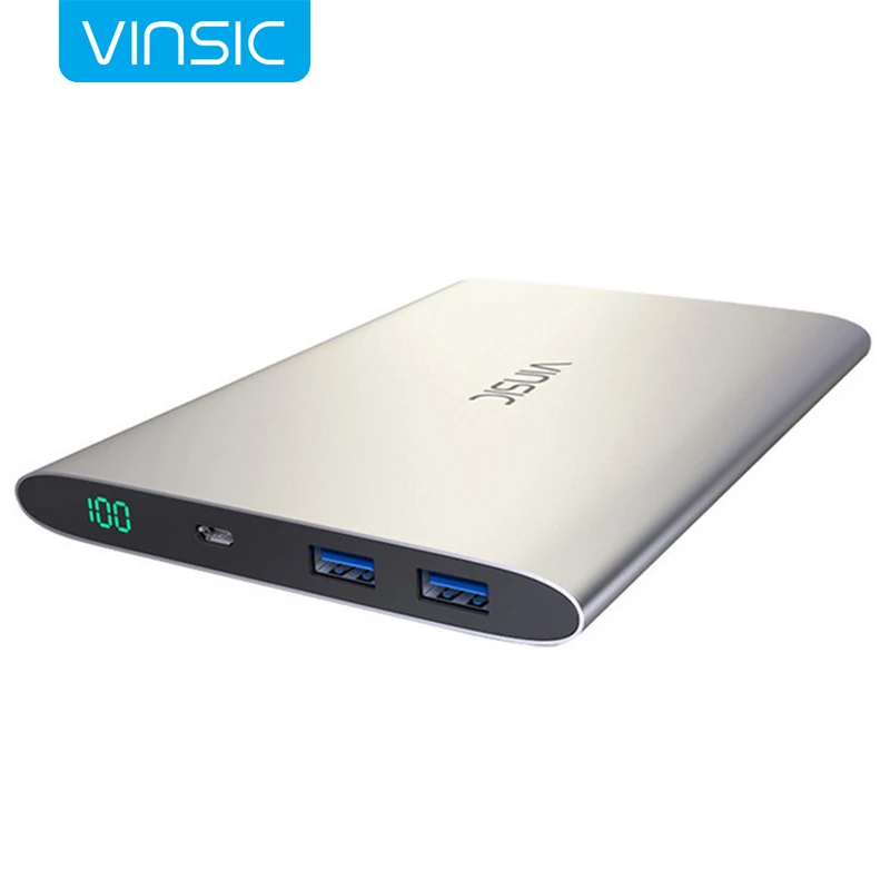 Vinsic Ultra-thin Power Bank 20000 mAh Portable External Polymer Batteries Mobile Phone USB Charger Aluminium Alloy Poverbank
Vinsic Ultra-thin Power Bank 20000 mAh Portable External Polymer Batteries Mobile Phone USB Charger Aluminium Alloy Poverbank