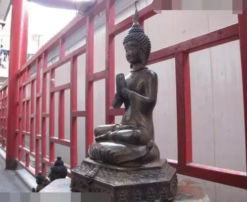 S06388 Thailand classical buddhism temple bronze gild Sakyamuni tathagata buddha Statue
S06388 Thailand classical buddhism temple bronze gild Sakyamuni tathagata buddha Statue