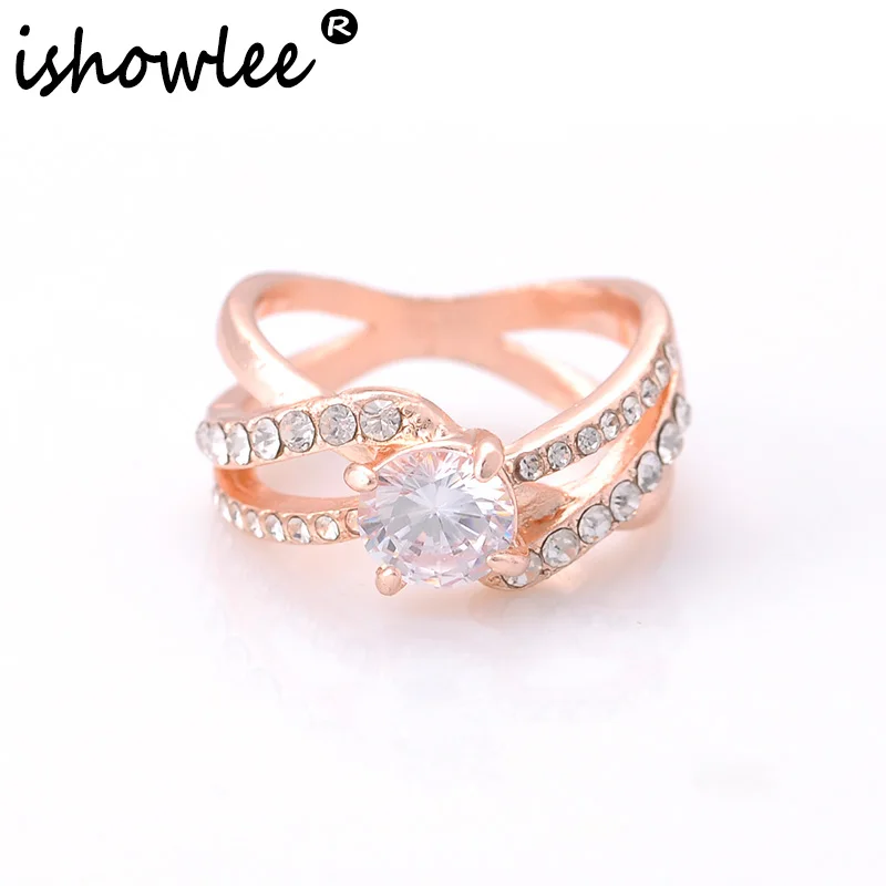 ISHOWLEE Rose Gold 585 Wave Rings With Stones Jewellry Round Zirconia Pave Setting Fashion Dainty Rings for Women Jewelry jzb92
ISHOWLEE Rose Gold 585 Wave Rings With Stones Jewellry Round Zirconia Pave Setting Fashion Dainty Rings for Women Jewelry jzb92