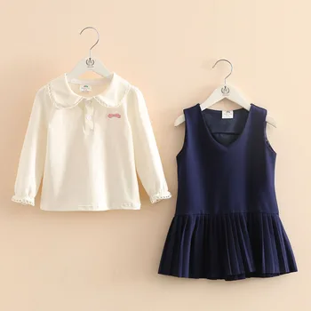 2018 Spring Autumn College Style 3-10 Years Baby Girl Print Tank Dress+ Long Sleeve T-shirt 2 Pcs School Kids Girls Clothes Set
2018 Spring Autumn College Style 3-10 Years Baby Girl Print Tank Dress+ Long Sleeve T-shirt 2 Pcs School Kids Girls Clothes Set