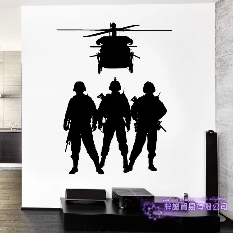 Dctal Helicopter Panel Sticker Apron Decal Posters Vinyl Wall Decals Parede Decor Mural