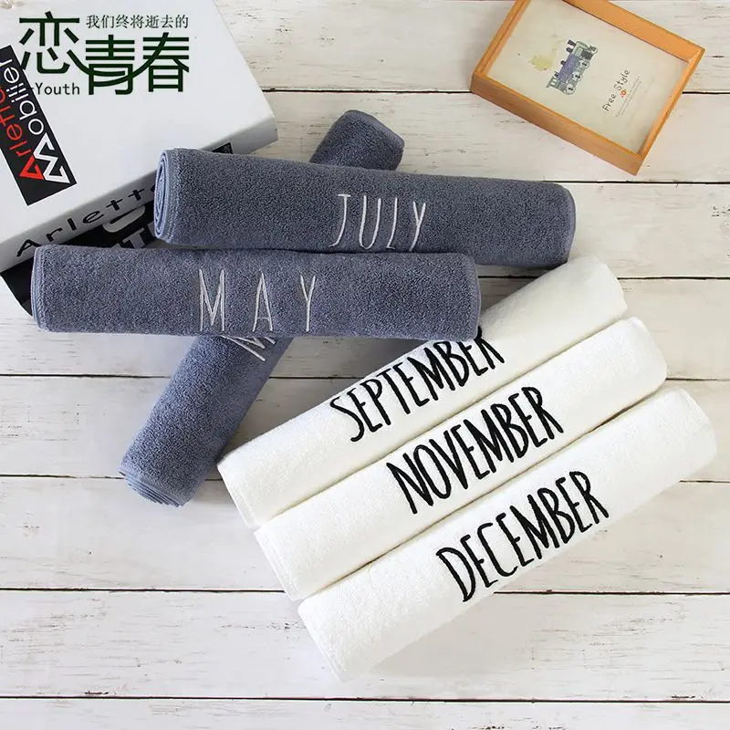 Cotton Towel about 12 Month Letter Hotel Knitted Towel Beach Toallas Handdoeken Toalhas De Banho Handtuch for Face Bath Stuff
Cotton Towel about 12 Month Letter Hotel Knitted Towel Beach Toallas Handdoeken Toalhas De Banho Handtuch for Face Bath Stuff