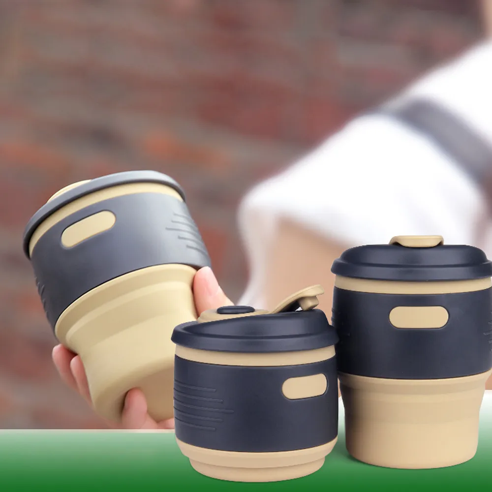 our cherish 350ML Silicone Folding Cup Two-In-One Storage Silicone Retractable Folding Coffee Tea Cup Travel With Cup Cover
our cherish 350ML Silicone Folding Cup Two-In-One Storage Silicone Retractable Folding Coffee Tea Cup Travel With Cup Cover