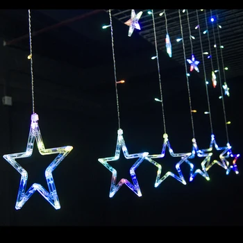 Christmas Lights AC 220V EU Plug Romantic Fairy Star LED Curtain String Lighting For Holiday Wedding Garland Party Decoration
Christmas Lights AC 220V EU Plug Romantic Fairy Star LED Curtain String Lighting For Holiday Wedding Garland Party Decoration