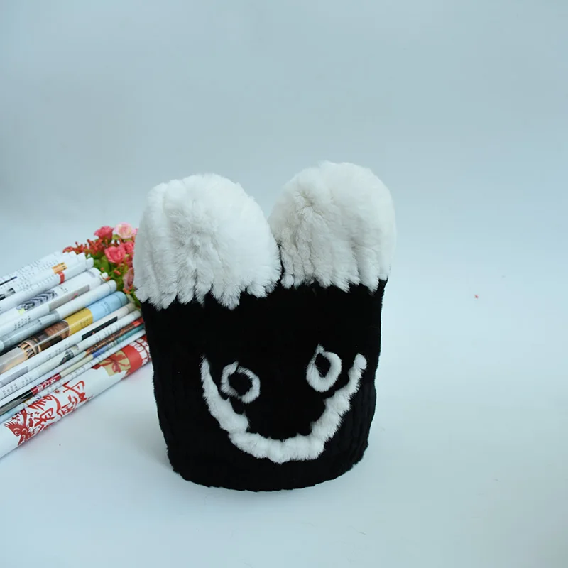 cute real Rex Rabbit Fur Knit Hat Women winter Russia warm fur hats girl's lovely smile fur hat
cute real Rex Rabbit Fur Knit Hat Women winter Russia warm fur hats girl's lovely smile fur hat