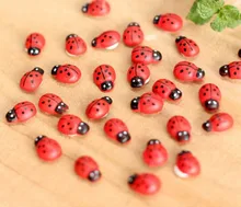 10 個ミニチュア装飾ナナホシテントウ樹脂工芸 Diy リトルガーデン装飾スペルバ木(China)