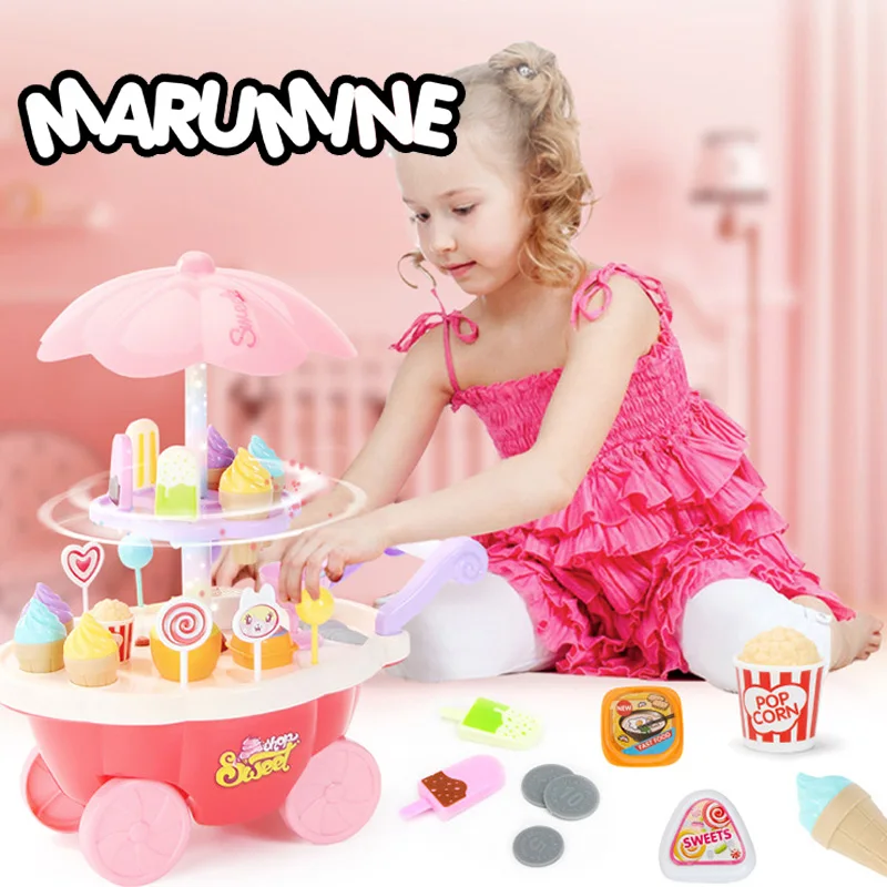 Marumine Kids Pretend Play Toy Simulation Candy Ice Cream Toys Kitchen Trolley with Light and Music for Girls Boys Kids
Marumine Kids Pretend Play Toy Simulation Candy Ice Cream Toys Kitchen Trolley with Light and Music for Girls Boys Kids