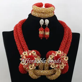 Champagne Red Bridal Party Jewelry Set Pretty Dubai Gold Jewelry Set Handmade Design Wholesale Free Shipping NCD009
Champagne Red Bridal Party Jewelry Set Pretty Dubai Gold Jewelry Set Handmade Design Wholesale Free Shipping NCD009