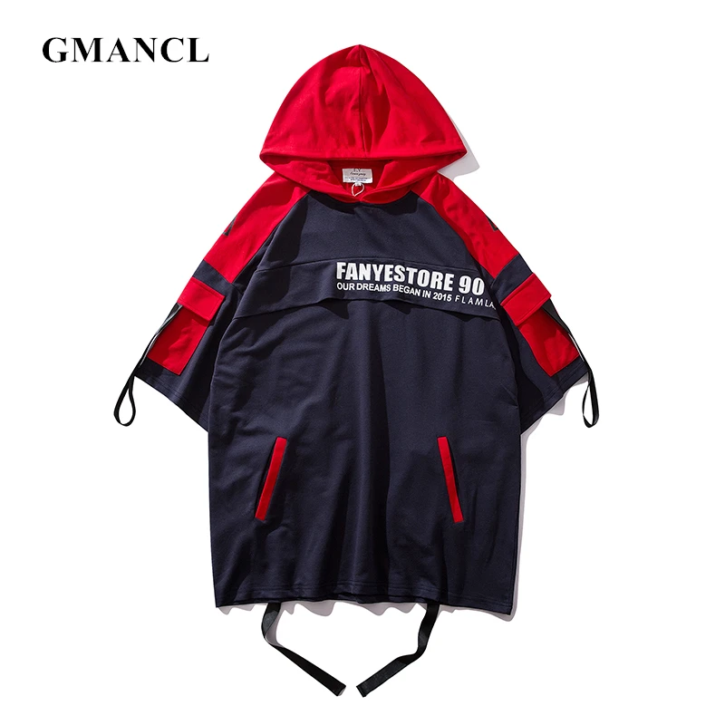 Men Multi-pocket Patchwork Letter printed Loose Hooded Short sleeve t shirts Summer male Oversized Streetwear Hip Hop top tee
Men Multi-pocket Patchwork Letter printed Loose Hooded Short sleeve t shirts Summer male Oversized Streetwear Hip Hop top tee
