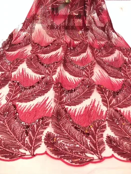 Red Color African Lace Fabric 2019 High Quality Nigerian French Swiss voile Tulle With Sequins Mesh Lace Fabrics 5 Yards A1283
Red Color African Lace Fabric 2019 High Quality Nigerian French Swiss voile Tulle With Sequins Mesh Lace Fabrics 5 Yards A1283