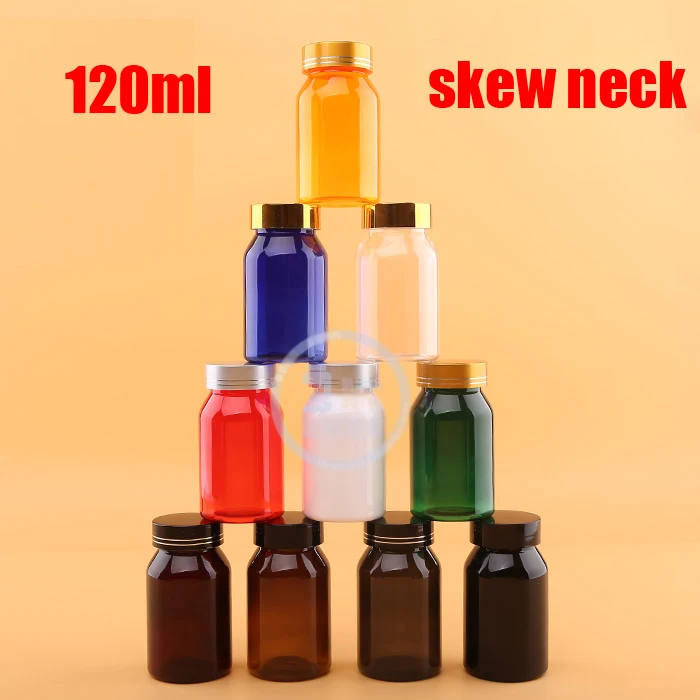 20PCS 120ml SKEW NECK PET Empty Bottles, Medical Storages, Pills/Powder/ Capsules Plastic Bottles Aluminum Caps--Variety Colors
20PCS 120ml SKEW NECK PET Empty Bottles, Medical Storages, Pills/Powder/ Capsules Plastic Bottles Aluminum Caps--Variety Colors