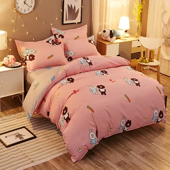 Pink bear and rabbit 4pcs bedclothes Christmas gift twin king queen double pillowcase bedspread duvet cover set bedding set
Pink bear and rabbit 4pcs bedclothes Christmas gift twin king queen double pillowcase bedspread duvet cover set bedding set