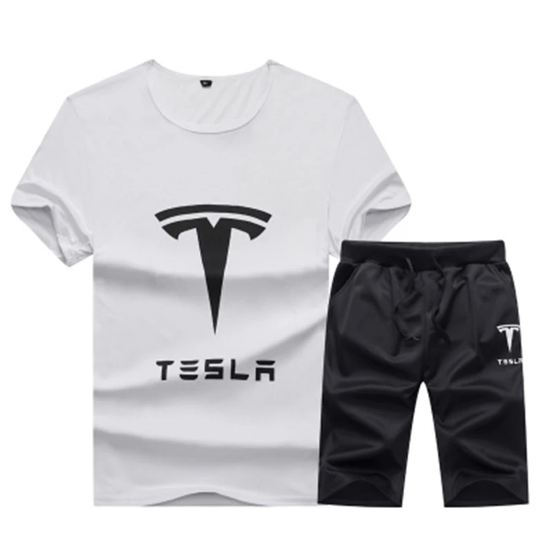 2019 New Tesla Men's T-Shirt Shorts 2 Pieces Short Sleeve Round Collar Letter Printed Cotton Men's T-Shirt Casual T-Shirt Top Se
2019 New Tesla Men's T-Shirt Shorts 2 Pieces Short Sleeve Round Collar Letter Printed Cotton Men's T-Shirt Casual T-Shirt Top Se