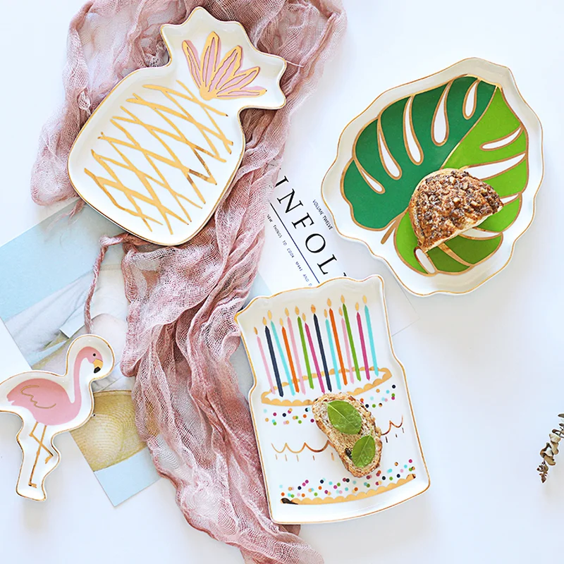 Pineapple Flamingo Cake Ceramic Plate Dish Decorative Porcelain Plate Jewelry Storage Dessert Tray Ring Trinket Dish Tableware
Pineapple Flamingo Cake Ceramic Plate Dish Decorative Porcelain Plate Jewelry Storage Dessert Tray Ring Trinket Dish Tableware