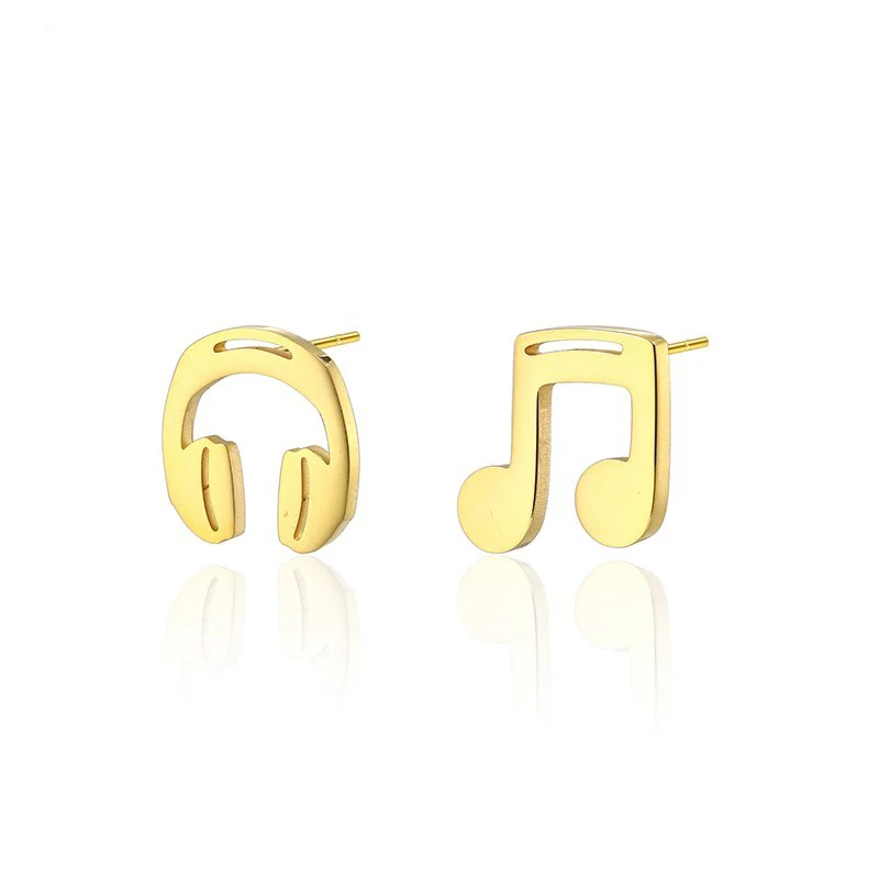 Simple Music Note and Headset Stud Earrings Treble and Bass Clef Stainless Steel Minimalist Mismatch Earrings Gift for Musician
Simple Music Note and Headset Stud Earrings Treble and Bass Clef Stainless Steel Minimalist Mismatch Earrings Gift for Musician