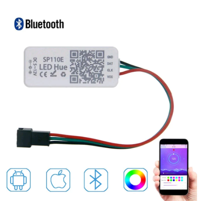 SP110E Bluetooth Pixel light Controller WS2811 WS2812B ws2812 dimmer SK6812 RGB RGBW APA102 WS2801 pixels Led Strip IOS Android
SP110E Bluetooth Pixel light Controller WS2811 WS2812B ws2812 dimmer SK6812 RGB RGBW APA102 WS2801 pixels Led Strip IOS Android