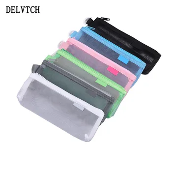 DELVTCH Simple And Transparent Mesh Pencil Case Storage Bag Portable Pen Case For Student Exam Large-capacity Stationery Bag
DELVTCH Simple And Transparent Mesh Pencil Case Storage Bag Portable Pen Case For Student Exam Large-capacity Stationery Bag