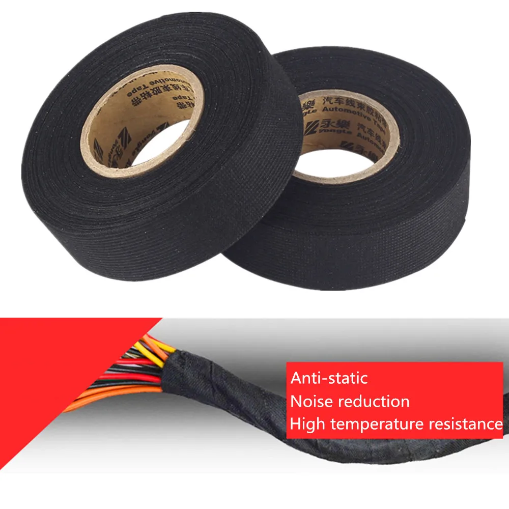 15m/25m Heat-resistant Wiring Harness Tape Looms Wiring Harness Cloth Fabric Tape Adhesive Cable Protection 19mm
15m/25m Heat-resistant Wiring Harness Tape Looms Wiring Harness Cloth Fabric Tape Adhesive Cable Protection 19mm