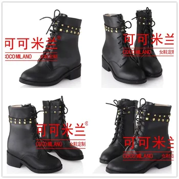 customized rivets wedges short ankle-boot full genuine leather high heel lace-up boot
customized rivets wedges short ankle-boot full genuine leather high heel lace-up boot