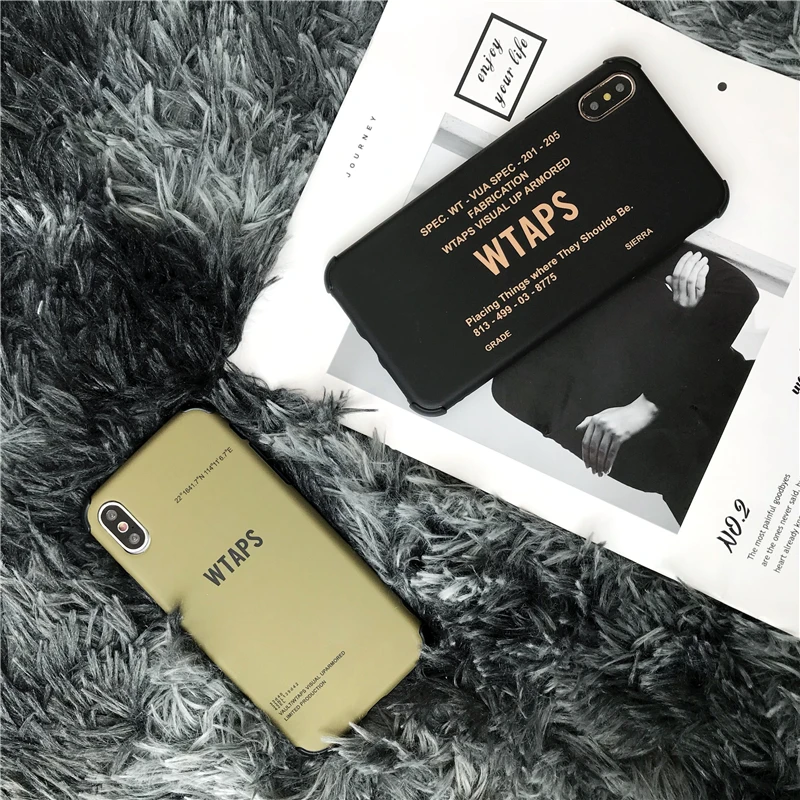 Japan trend Brand WTAPS cover case for iPhone X XS Max Xr 8 7 6 6s plus Fashion Simple Military style Soft silicon coque Funda
Japan trend Brand WTAPS cover case for iPhone X XS Max Xr 8 7 6 6s plus Fashion Simple Military style Soft silicon coque Funda