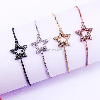 10Pcs Gold / Black / Rose Gold Metal Copper Micro Pave CZ Star Connector Bracelets For Women Girl Gifts
10Pcs Gold / Black / Rose Gold Metal Copper Micro Pave CZ Star Connector Bracelets For Women Girl Gifts
