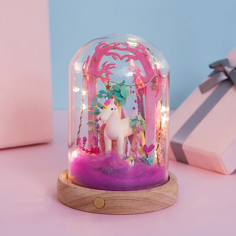 Robotime DIY Little Unicorn Model Clay Toys With Led Light Glass Dust Cover Fluffy Slime Plasticine Toys for Drop Shipping DC01
Robotime DIY Little Unicorn Model Clay Toys With Led Light Glass Dust Cover Fluffy Slime Plasticine Toys for Drop Shipping DC01