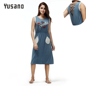 Nightgowns for Women Sleeveless with Pockets Nightshirt Model Sleepwear Cross Back Night Dress Causal Home Dress Sexy Nightgown
Nightgowns for Women Sleeveless with Pockets Nightshirt Model Sleepwear Cross Back Night Dress Causal Home Dress Sexy Nightgown