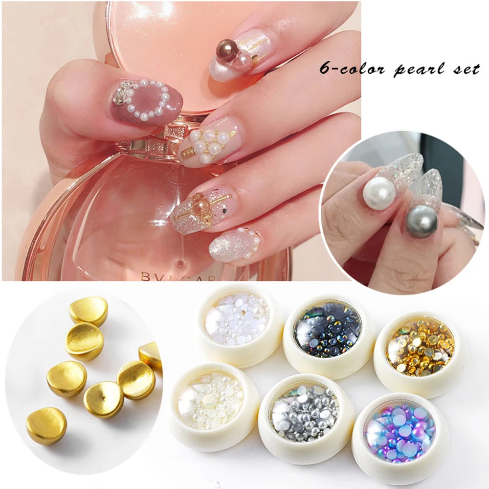 6 Boxes Pearl Nail Art Stone Round Pearls Metal Manicure Decoration Glitter Bright Beads DIY Nail Art Jewelry Set Decoration
6 Boxes Pearl Nail Art Stone Round Pearls Metal Manicure Decoration Glitter Bright Beads DIY Nail Art Jewelry Set Decoration