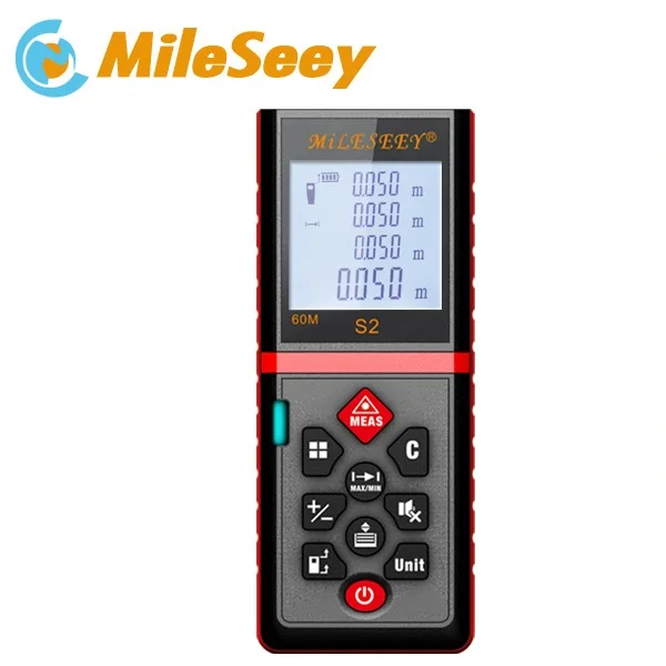 

Mileseey s2 60m laser rangefinder measuring tool laser distance meter distance measurer meter diastimeter Red