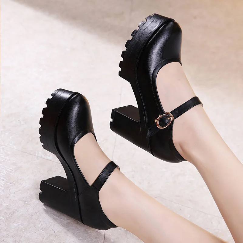 Classic Block Heel Platform Pumps Women Mary Jane Shoes 2019 Block Heel Fall Spring High Heels Shoes Ladies Office Black
Classic Block Heel Platform Pumps Women Mary Jane Shoes 2019 Block Heel Fall Spring High Heels Shoes Ladies Office Black