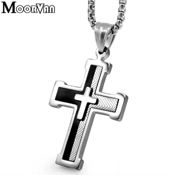Moorvan boys cross pendant & necklace special design double crucifix for men new fashion punk stainless steel Christmas Gift
Moorvan boys cross pendant & necklace special design double crucifix for men new fashion punk stainless steel Christmas Gift