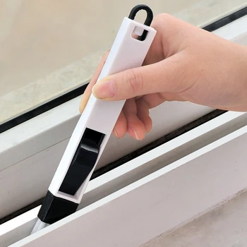 High Recess Groove Cleaning Brush Crevice Brush With Dustpan Cleaning Tool Wash Screens Keyboard Kitchen Accessories Black