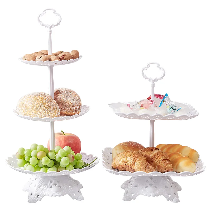 Plastic fruit plate three-layer cake rack European dried fruit dish dessert rack double layer ZP12171521
Plastic fruit plate three-layer cake rack European dried fruit dish dessert rack double layer ZP12171521
