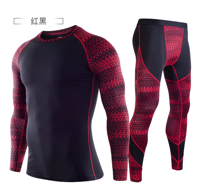 2019 Rashguard Male Fitness MMA Running Shirt Men Long Sleeve T Shirt Crossfit Bodybuilding Men Man Compression Sports Suit (14)