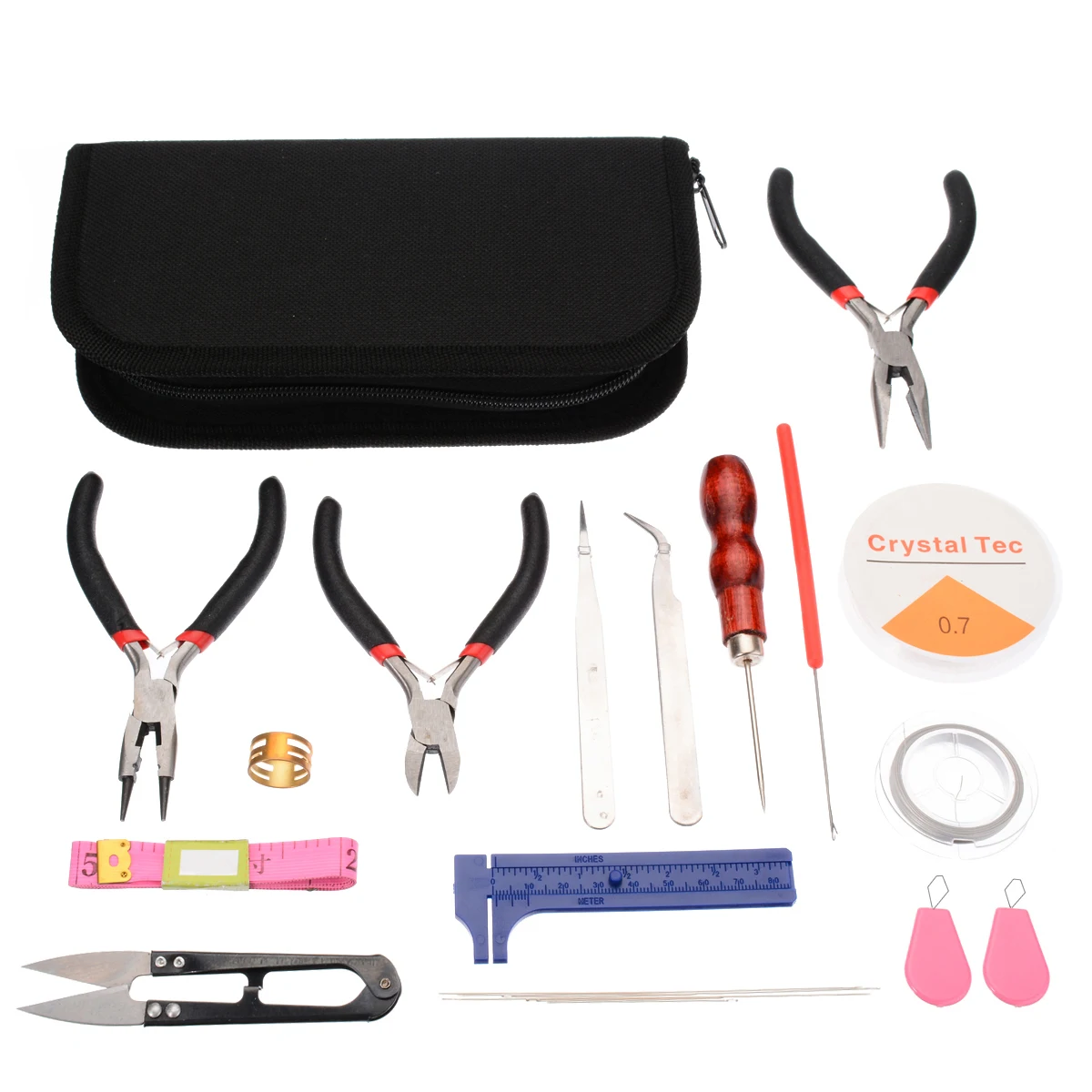1 set Metal Jewelry Making Kit DIY Hand Tools Necklace Materials Repair Tool With Pliers Wire Measuring Tape Tweezers Scissors
1 set Metal Jewelry Making Kit DIY Hand Tools Necklace Materials Repair Tool With Pliers Wire Measuring Tape Tweezers Scissors