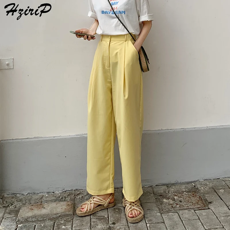 HziriP Loose Casual Fresh Straight New 2019 Summer Stylish Female Simple Solid Ladies Hot Empire Simple Free Trousers 2 Colors
HziriP Loose Casual Fresh Straight New 2019 Summer Stylish Female Simple Solid Ladies Hot Empire Simple Free Trousers 2 Colors