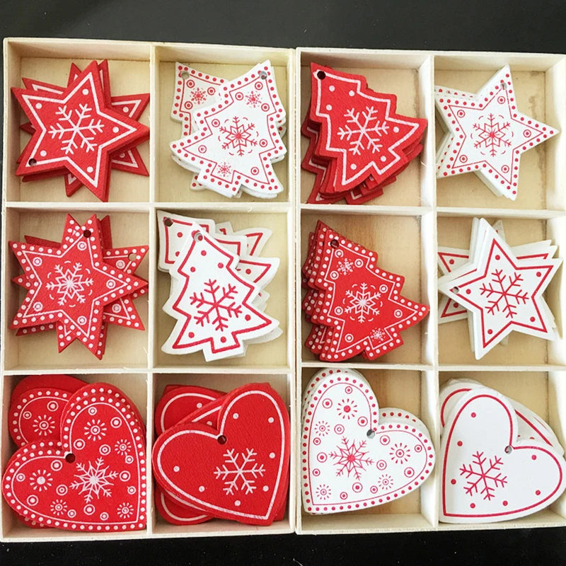 10pcs Wooden Hinging Pendants Christmas Tree Decorations Red White Tree/Heart/Star Navidad 2018 Xmas DIY Decorations for Home
10pcs Wooden Hinging Pendants Christmas Tree Decorations Red White Tree/Heart/Star Navidad 2018 Xmas DIY Decorations for Home